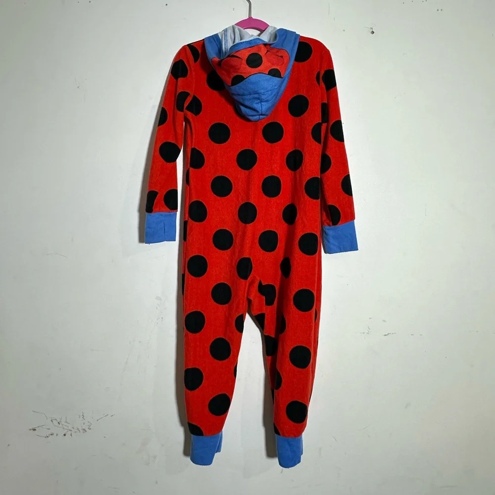 Miraculous Ladybug Cosplay Pajama Jumpsuit footie Costume Kids‎ Size S 6 6X